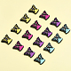 Chgcraft20pcs4色シリコンビーズ  DIYの看護ネックレスとブレスレット作り  チーターのための咀嚼ペンダント  蝶を持つ女性  ミックスカラー  24.5x28x9.7mm  穴：3mm  5個/カラー SIL-CA0002-49-3