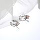 Stylish Stainless Steel LOVE Heart Pendant Earrings for Women's Daily Wear JK4182-2-1