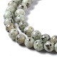 Chapelets de perles en jaspe sésame naturel / jaspe kiwi G-R345-6mm-12-4