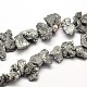 Nuggets Natural Druzy Electroplate Crystal Agate Graduated Beads Strand G-F214-02D-1