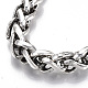 Men's Alloy Wheat Chain Bracelets X-BJEW-T014-07AS-4