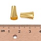 Goldenen Messing Perle Kegel Kappen X-KK-E362-G-2