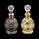 Nbeads 2Pcs 2 Colors Arabian Style Vintage Glass Openable Perfume Essential Oil Bottle DIY-NB0008-51-6