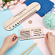 Oval & Rectangle Wooden Knitting Needle Gauge & Yarn Wrap Guide Board DIY-WH0033-88-3