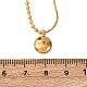 Женские ожерелья из круглой плоской цепочки с подвеской в виде слова «счастливый» из нержавеющей стали 304 NJEW-K255-45G-5