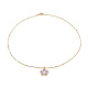 Sakura Pendant Necklaces & Dangle Earring Jewelry Sets SJEW-JS01147-03-3