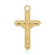 Colgantes de cruz crucifijo de aleación chapada en oro sin níquel y sin plomo para joyería de Pascua PALLOY-J169-33G-NR-1