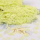 プラスチックスパンコールビーズ  マットなスタイル  縫製工芸品の装飾  猫の足跡  緑黄  6x7x0.3mm PVC-R024-09A-3