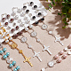 Gomakerer Set di braccialetti con perline di rosario di perle di vetro 6 pz. 6 colori BJEW-GO0001-01-7