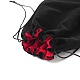 ベルベットのポーチ  巾着袋  長方形  ブラック  35~36x28x0.4cm TP-J001-02-3