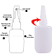 プラスチック接着剤ボトルセット  ボトルキャップスルーホール  透明な漏斗ホッパー付き  ホワイト  13.1cm  容量：50g  10個/セット DIY-BC0002-42-3