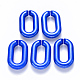 不透明なアクリルフレームコネクター  クイックリンクコネクター  アズキチェーン製造用  パールカラーの  オーバル  ブルー  31x19.5x5.5mm  内径：19.5x7.5mm OACR-S036-006A-H06-3