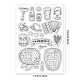 GLOBLELAND Oktoberfest Clear Stamps Accordion Liquor Beer Festival Silicone Clear Stamp Seals for Cards Making DIY Scrapbooking Photo Journal Album Decoration DIY-WH0167-56-827-6