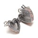 Esmalte de rack corazón colgantes caja de latón chapado en oración KK-L101-02-3