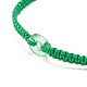 Bracelet beignet en perles de verre tressées BJEW-JB07858-04-3