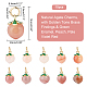 OLYCRAFT 10pcs Peach Charms Natural Agate Peach Pendants Enamel Fruit Pendants 14x10mm Pink Green Charm for Necklace Bracelet Earrings Jewelry Making DIY Crafts G-PH0001-86-2