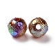 UV Plating Rainbow Iridescent Acrylic Beads PACR-H003-17-3
