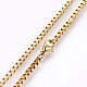 304 Stainless Steel Box Chain Necklaces NJEW-F226-05G-03-2