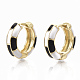 Brass Huggie Hoop Earrings EJEW-S209-06A-1