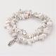 Natural Howlite Wrap Bracelets/Necklaces BJEW-JB02657-01-1