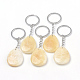 Porte-clés en jade jaune naturel KEYC-S252-01-1