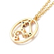 Colorful Cubic Zirconia Constellation Pendant Necklace NJEW-H166-01H-3