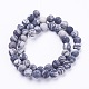 Chapelets de perles de pierre noire/soie noires naturelles X-G-F520-57-8mm-2