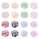 60 Stück 6 Farben gefrostete Harzblumen-Cabochons CRES-TA0001-27-2