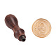PandaHall Elite DIY Letter Scrapbook Brass Wax Seal Stamps and Wood Handle Sets AJEW-PH0010-C-4
