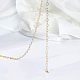 Chgcraft 16.4 pieds en laiton chaînes à maillons coeur chaînes de câble dorées soudées avec des fermoirs à pince de homard et des anneaux de saut pour la fabrication de bijoux collier de bracelet DIY-CA0001-18G-4