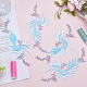 Gorgecraft 4Pcs 2 Style Leaf Computerized Embroidery Cloth Iron on/Sew on Patches DIY-GF0008-58B-4