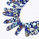 Ensamblado de lapislázuli natural y hilos de perlas de turquesa sintéticas G-S355-21-1