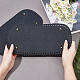 PandaHall Black Crochet Bag Bottom Base 30x15cm/11.8x5.9 PU Leather Oval Bag Shaper Cushion Pad with Holes Nails for Knitting Leather Bag Handbags Shoulder Bags DIY Accessories FIND-PH0001-99A-5