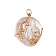 Natural Baroque Pearl Keshi Pearl Pendants PALLOY-JF00394-1