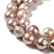 Naturales keshi abalorios de perlas hebras PEAR-E016-046-3