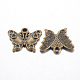 Butterfly Tibetan Style Pendant Rhinestone Settings LF0553Y-1
