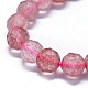 Chapelets de perles aux fraises en quartz naturel G-G927-27-3