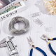 Alambre artesanal de aluminio flexible plateado de calibre 17 benecreat con 20 tapas DIY-BC0004-96-5