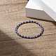 Resin Evil Eye Round Beaded Stretch Bracelet with Brass Beads for Women BJEW-JB08095-2