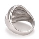 304 anillo de dedo grueso texturizado de acero inoxidable para hombres y mujeres RJEW-B040-03P-3