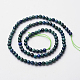 Brins de perles synthetiques de chrysocolla et lapis lazuli G-O117-02-4mm-2
