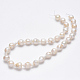 Fili di perle di keshi di perle barocche naturali PEAR-S012-66-4