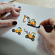 GLOBLELAND Engineering Vehicle Clear Stamps for Card Making Construction Truck and Sign Transparent Silicone Stamps for DIY Scrapbooking Supplies Embossing Paper Card Album Decoration Craft DIY-WH0371-0037-3