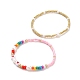 Set di braccialetti di perline elasticizzati con semi di vetro in stile 2pcs 2 BJEW-JB07666-4