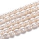 Fili di perle di perle d'acqua dolce coltivate naturali PEAR-L033-77-01-1