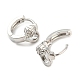 Rack Plating Brass with Cubic Zirconia Hoop Earrings for Women EJEW-G363-02P-2