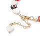 Bracelet perlé fleur coeur coloré pour fille femme BJEW-TA00030-5