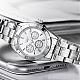 カップルの腕時計  女性用ステンレススチール防水クォーツ腕時計  ホワイト  ステンレス鋼色  周囲：220ミリメートル WACH-BB19215-02-6