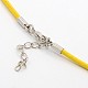 Leather Cord Necklace Making MAK-F002-03-3
