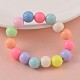 Solides chunky acryliques bubblegum bracelets balle perles extensibles pour enfants BJEW-JB02067-01-1